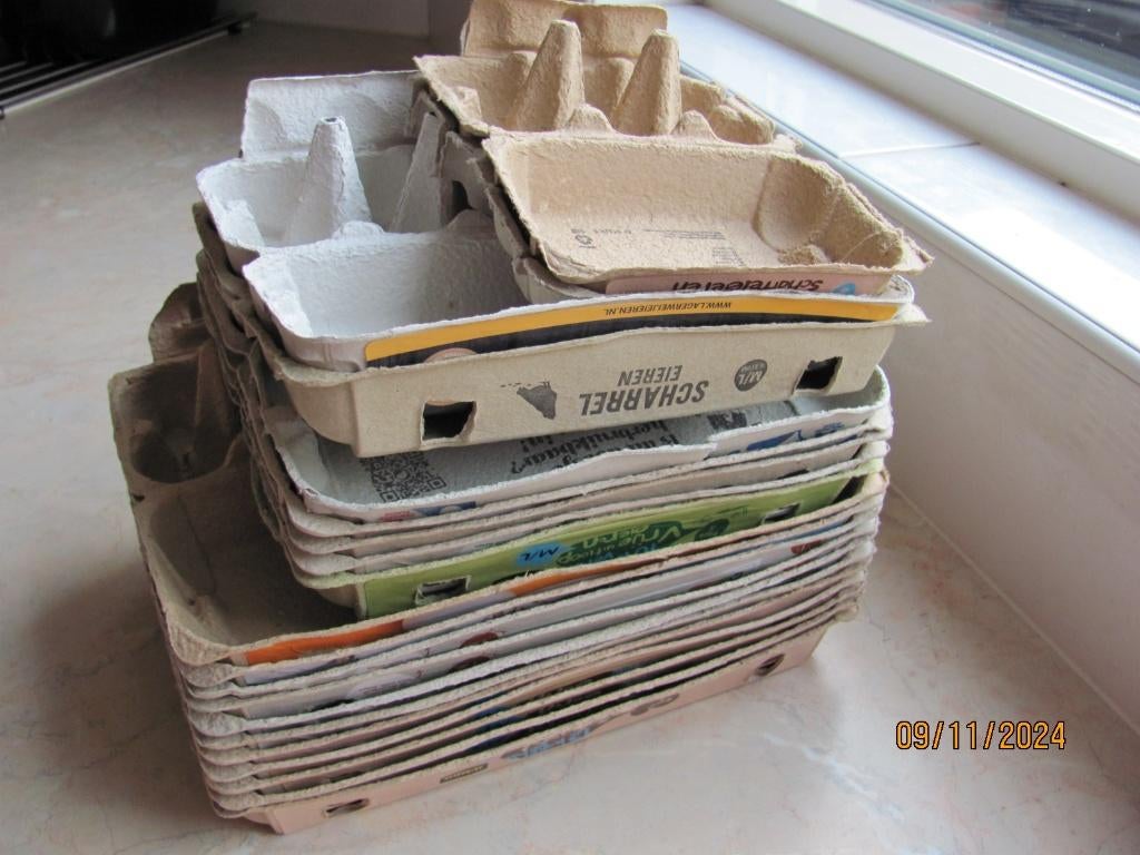 20 x EIERDOZEN eierdoos met DEKSEL formaat 6, 10 of 12 IZGS, Dieren en Toebehoren, Pluimvee | Toebehoren, Ophalen of Verzenden