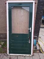 Hardhouten Buitendeur incl. Kozijn, Ophalen, Gebruikt, 80 tot 100 cm, Buitendeur