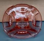 Vintage schaal, geperst glas oud roze, Ophalen of Verzenden