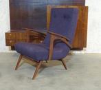 Retro Vintage Palissander Design fauteuil stoel gerestaureer, Huis en Inrichting, Fauteuils, Hout, Minder dan 75 cm, Zo goed als nieuw