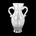 Antieke kristallen vaas met zilveren voet, Ophalen of Verzenden