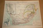 Antieke kaart - Provincies van Zuid-Afrika - Ca 1885 !!, Boeken, Atlassen en Landkaarten, Gelezen, Ophalen of Verzenden, 1800 tot 2000