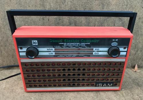 vintage draagbare radio van Isam of Sound Electric Company., Antiek en Kunst, Antiek | Tv's en Audio, Ophalen of Verzenden