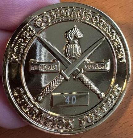 Coin KCT operatie FOXTROT in Bosnie genummerd, Verzamelen, Militaria | Algemeen, Ophalen of Verzenden, Landmacht, Nederland, Embleem of Badge