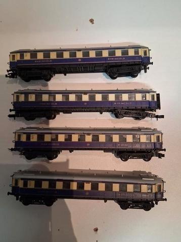 Set van 4 rheingold rijtuigen n spoor  beschikbaar voor biedingen