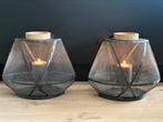 Prachtige grote windlichten, Huis en Inrichting, Woonaccessoires | Kandelaars en Kaarsen, Ophalen of Verzenden, Zo goed als nieuw
