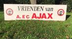 Groot vintage bord VRIENDEN VAN AJAX, Seizoenskaart, Eén persoon