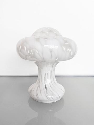 Vintage Mazzega Atomic Mushroom glazen tafellamp lamp beschikbaar voor biedingen
