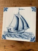 Delfts blauwe tegel met zeilschip, Ophalen of Verzenden