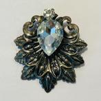 Vintage broche Ermani Bulatti, Sieraden, Tassen en Uiterlijk, Broches, Overige materialen, 4 tot 7 cm, Gebruikt, Met strass