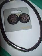 Oorbellen Clips en Ketting Metaal Grijs Zilver tinten, Sieraden, Tassen en Uiterlijk, Oorbellen, Verzenden, Nieuw, Grijs, Overige materialen