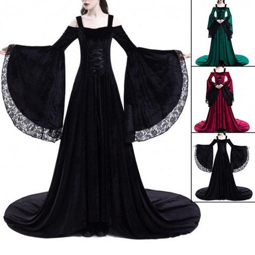 Middeleeuwse jurk (renaissance victoriaanse zwarte rode), Kleding | Dames, Carnavalskleding en Feestkleding, Nieuw, Kleding, Historisch