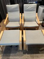 Poang stoelen Ikea met hockers, Huis en Inrichting, Fauteuils, Ophalen, Zo goed als nieuw