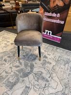 Eetkamerstoel Lewis Taupe velvet Direct/Leverbaar E-7105, Hout, Overige kleuren, #Eetkamerstoel#Taupe#Modern#Goud#Metalenpoot