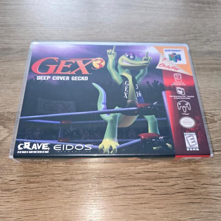 Gex 3 Deep Cover Gecko N64 Game Case, Spelcomputers en Games, Games | Nintendo 64, Zo goed als nieuw, Verzenden