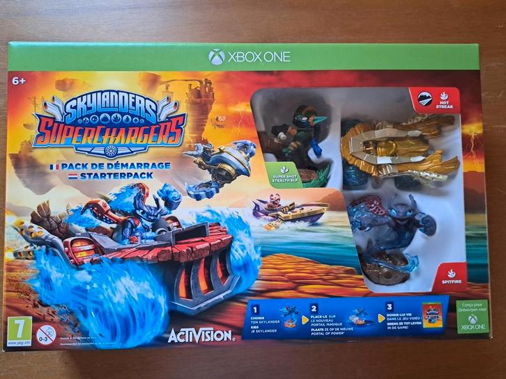 Skylanders Superchargers starterpack met Golden Hot Streak, Spelcomputers en Games, Games | Xbox One, Nieuw, Avontuur en Actie