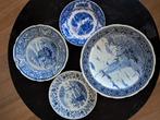Delftsblauwe wandborden 4st., Ophalen of Verzenden