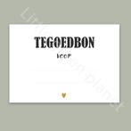 Tegoedbon leeg – Printable, Cadeaubon, Overige typen