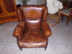 fauteuil te koop, Huis en Inrichting, Fauteuils, Ophalen, Gebruikt, Leer, 75 tot 100 cm