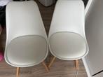 Witte Eetkamerstoelen (2 stuks), Ophalen, Kunststof, Twee, Wit