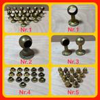 187. Antieke Messing Leuninghouders of voor gordijn roede, Huis en Inrichting, Ophalen of Verzenden, Minder dan 100 cm