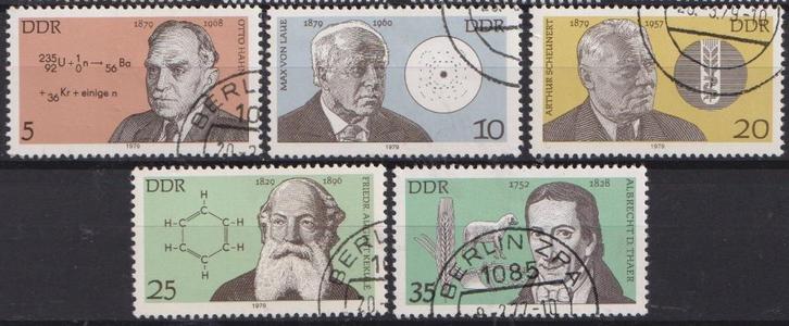 DDR 1979 Geleerden, Postzegels en Munten, Postzegels | Thematische zegels, Gestempeld, Overige thema's, Ophalen of Verzenden