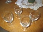 4 Jenever glaasjes., Ophalen, Glas of Glazen, Nieuw, Glas