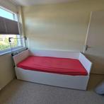 Uitschuifbare bedbank, Huis en Inrichting, Ophalen, 90 cm, Eenpersoons, Wit