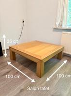 salon tafel met bijzet tafel. eiken, Ophalen