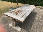 Authentieke oud teakhouten kloostertafel, Huis en Inrichting, Tafels | Eettafels, Ophalen, Gebruikt, 100 tot 150 cm, Teakhout