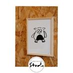 Zeefdruk Uil, Antiek en Kunst, Kunst | Litho's en Zeefdrukken, Verzenden