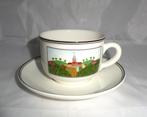 Villeroy&Boch Design Naif Kop en schotel Dorp met bergen, Ophalen of Verzenden, Zo goed als nieuw, Overige stijlen, Kop(pen) en/of Schotel(s)