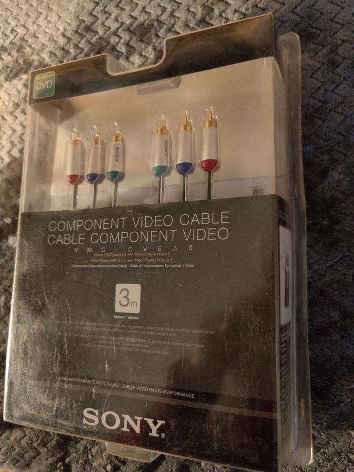 Sony Component Video Kabel - Nieuw in Verpakking, Audio, Tv en Foto, Audiokabels en Televisiekabels, Nieuw, Componentkabel, 2 tot 5 meter