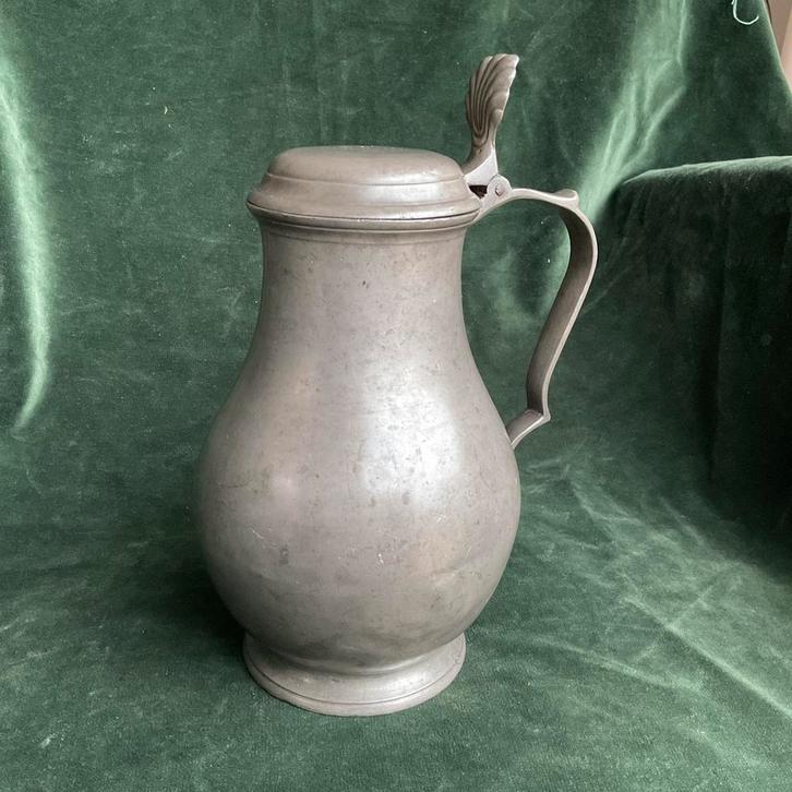 Antiek tinnen kannetje uit Breda, Antiek en Kunst, Antiek | Tin, Ophalen of Verzenden
