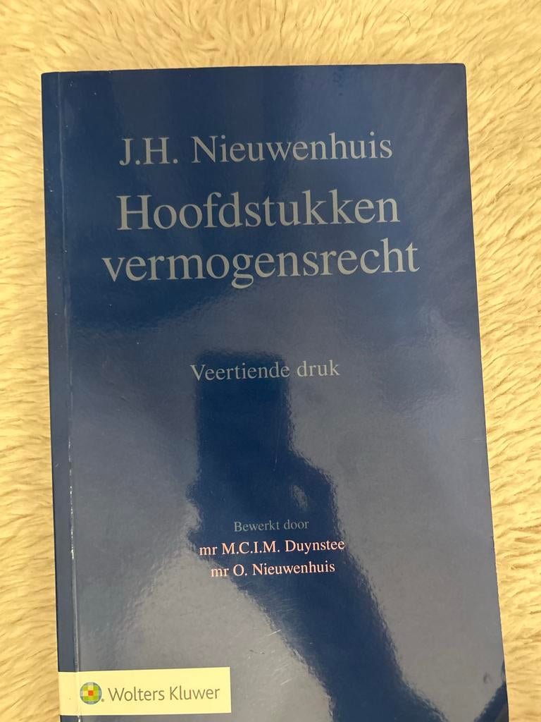 Hoofdstukken Vermogensrecht - J.H. Nieuwenhuis, Boeken, Studieboeken en Cursussen, Ophalen of Verzenden, Gamma, Zo goed als nieuw