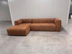 Prachtige Hoekbank Cognac Micro Leder Bank GRATIS BEZORGING, Huis en Inrichting, Banken | Bankstellen, Ophalen, Zo goed als nieuw