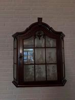 Houten vitrinekast met glas, Ophalen, Met plank(en), Minder dan 50 cm, Klassiek