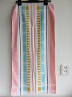 Vintage retro gestreepte Seahorse pastelkleurige handdoek, Ophalen of Verzenden, Gebruikt, Roze, Handdoek