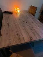 Eettafel plus 4 stoelen, Ophalen, 50 tot 100 cm, Zo goed als nieuw, Vijf personen of meer