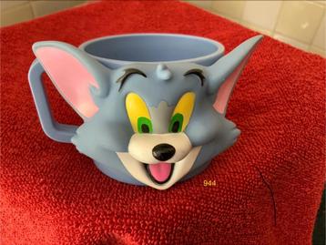 Tom en Jerry Beker - Vintage Cartoon Figuur beschikbaar voor biedingen