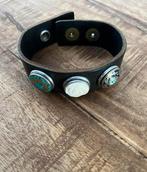 Noosa Amsterdam Armband zwart + 3 Chunks, Zwart, Leer, Ophalen of Verzenden, Zo goed als nieuw