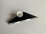 vintage geometrische broche met parelmoer, Overige materialen, Zwart, Ophalen of Verzenden, Zo goed als nieuw