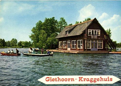 Giethoorn - Kraggehuis - ongelopen, Verzamelen, Ansichtkaarten | Nederland, Ongelopen, Overijssel, 1940 tot 1960, Ophalen of Verzenden