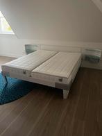 Auping next 180 x 200 met spiraalbodems en Cresto matrassen, Ophalen, Wit, Tweepersoons, 180 cm