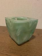 Glazen Theelichthouder Mintgroen/Jadegroen (nieuw), Overige materialen, Verzenden, Nieuw, Wit