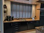 Keuken te koop inclusief apparatuur., Gebruikt, Zwart, Graniet of Steen, Enkelwandige keuken
