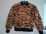 Tijger tussenjas teddy look jas maat 134 140 merk JM, Ophalen of Verzenden, Gebruikt, Meisje, Jas