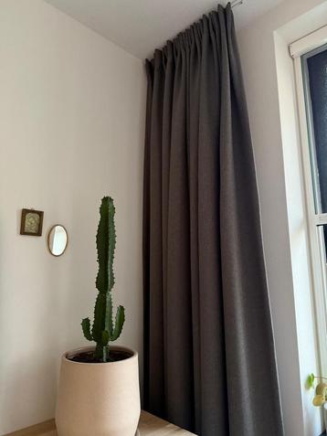 Gordijnen verduisterend grijs 260cm hoog beschikbaar voor biedingen