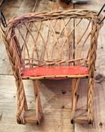 Vintage rieten poppenzitje voor aan een kinderfiets, Ophalen of Verzenden, Gebruikt, Overige typen, Stuurbevestiging