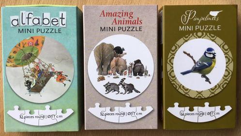 Mini puzzel - Alfabet, Amazing animals & Pimpelmees - ZGAN, Hobby en Vrije tijd, Denksport en Puzzels, Zo goed als nieuw, Legpuzzel